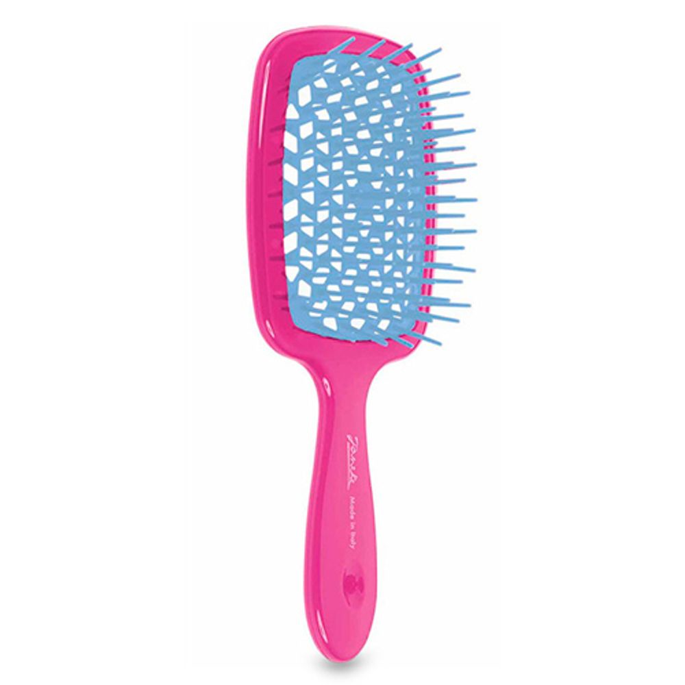 Расческа для волос JANEKE Superbrush Small - малая, фуксия и синий