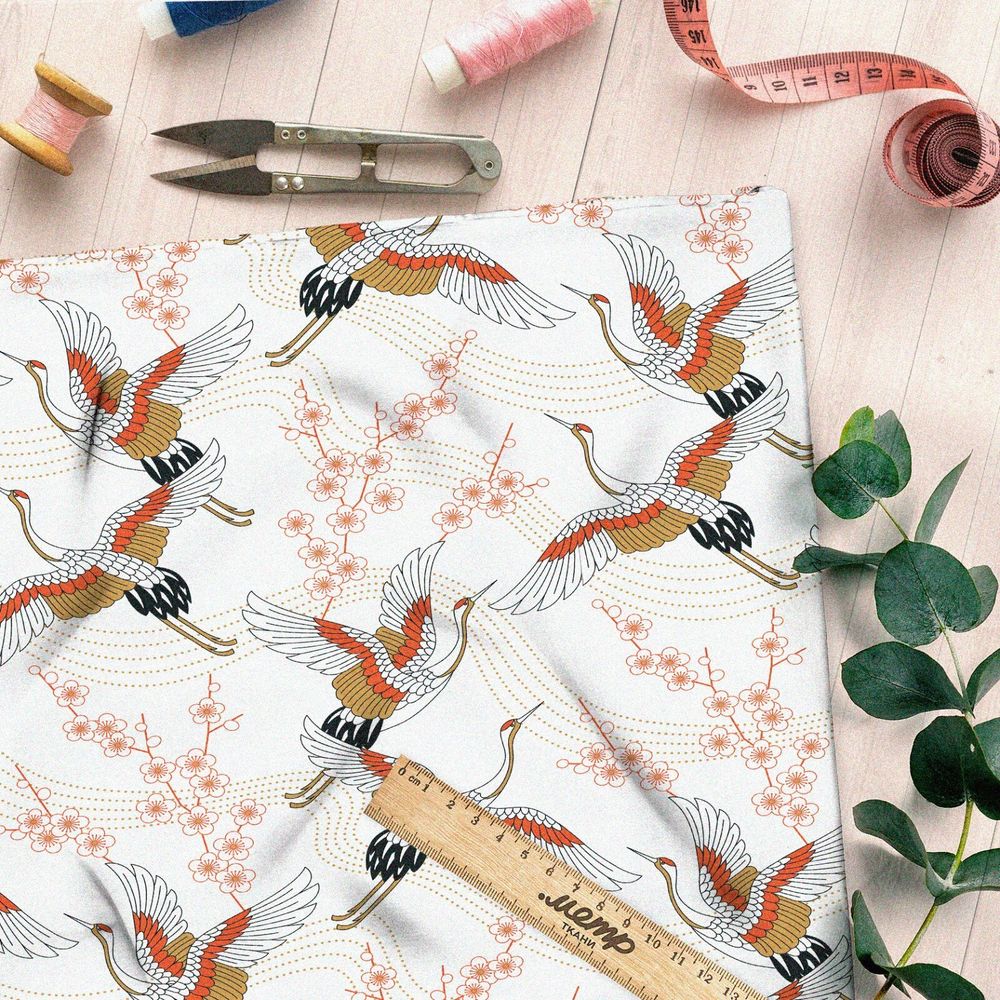 Ткань дюспо летящие журавли