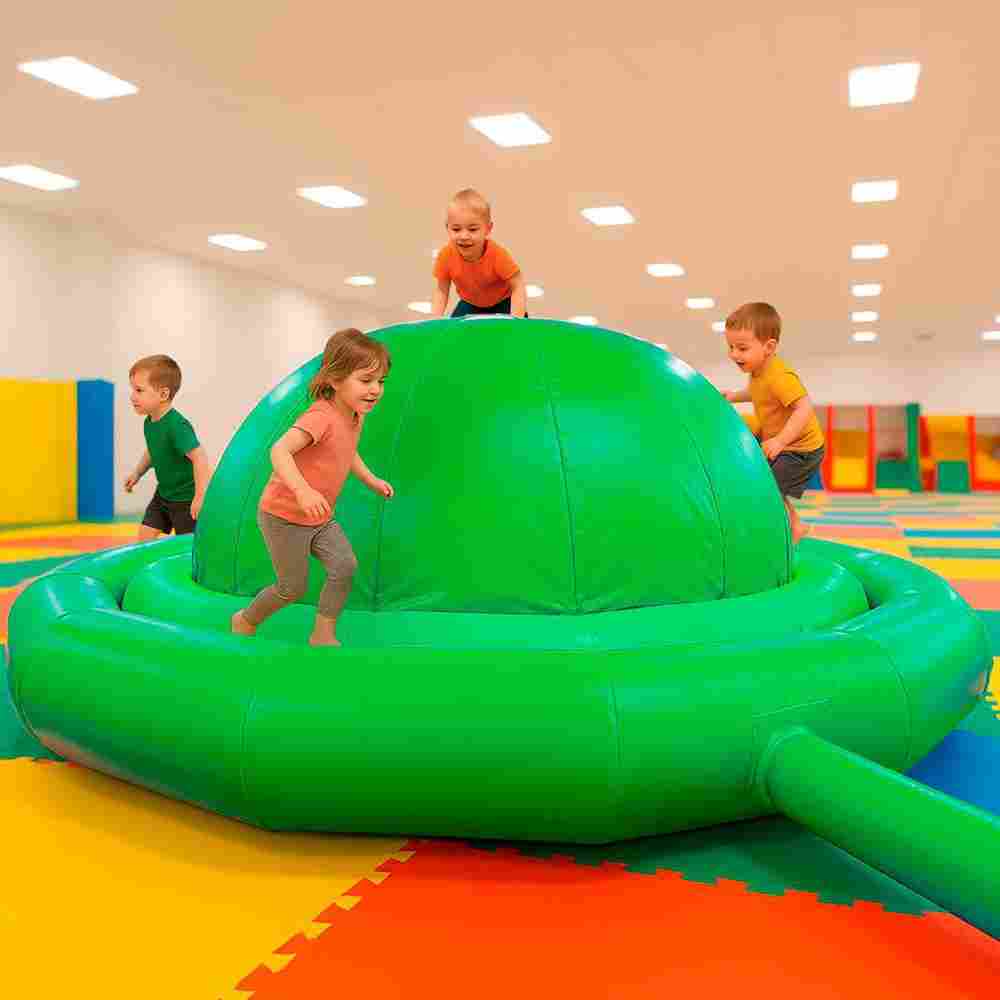 Надувное оборудование «Надувной живот» 3*3*1,2 м, зелёный