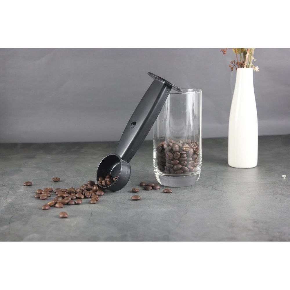 Ложка для дозирования и трамбовки с темпером черная пластик Barbossa