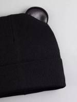 Шапка для мальчика осенняя с ушками и снуд