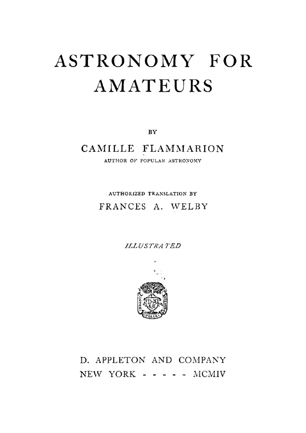 Astronomy for amateurs | Flammarion Camille