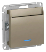 ATLASDESIGN ВЫКЛЮЧАТЕЛЬ карточный с подсветкой, 10А, без задержки отключения, механизм, ШАМПАНЬ