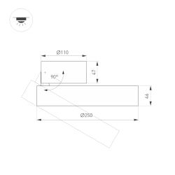 Светильник SP-RONDO-FLAP-R250-30W Day4000 (WH, 110 deg) (Arlight, IP40 Металл, 3 года) 028168