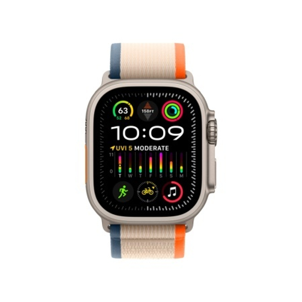 Часы Apple Watch Ultra 2 GPS + Cellular 49 мм, ремешок Бело-оранжевого цвета