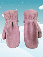 5005 Варежки детские флисовые грязно-розовый (12)