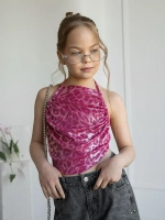 Летний топ для девочки на завязках