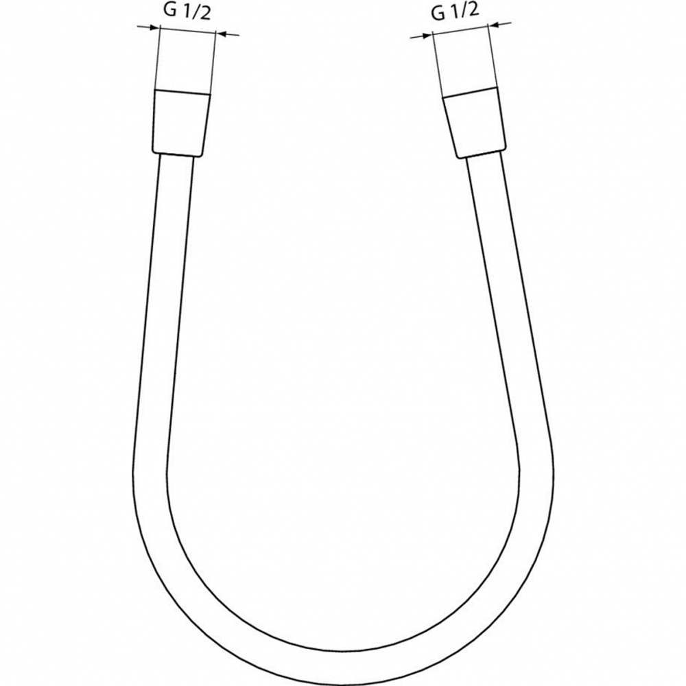 Пластиковый шланг для душа 1250 мм M1/2“xM1/2“ Ideal Standard A3306XG