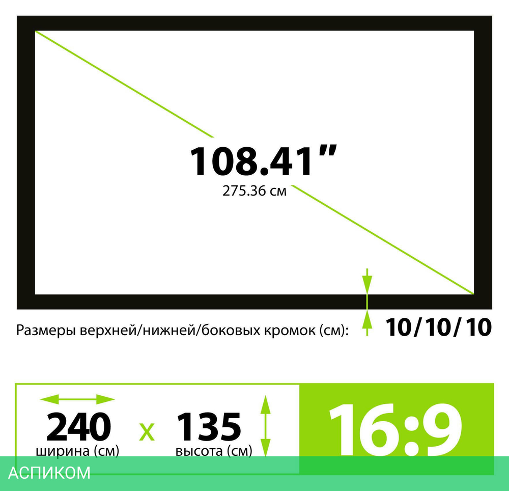Проекционный экран Cactus FrameExpert (CS-PSFRE-240X135)