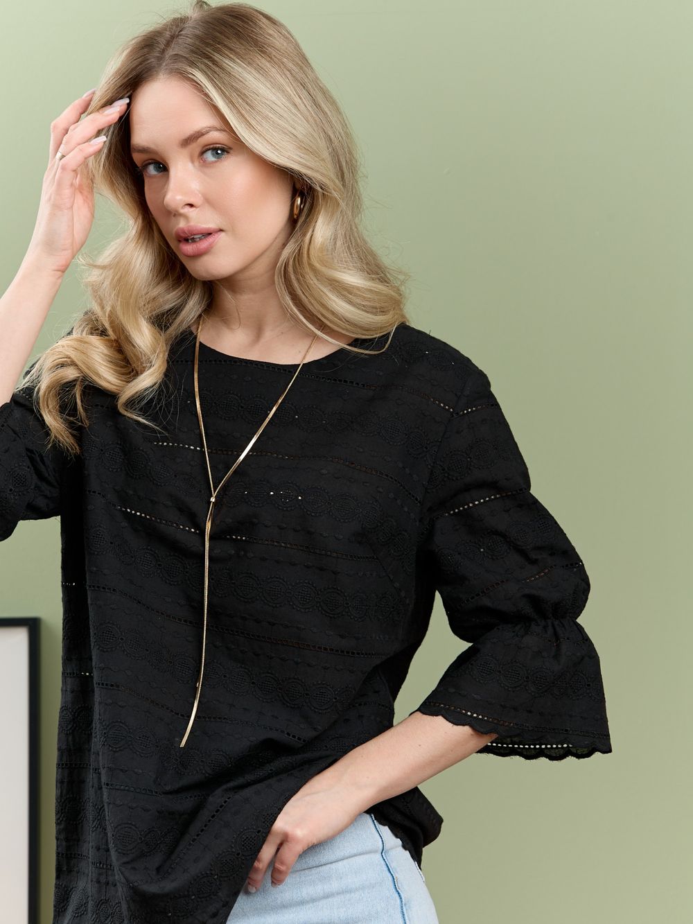 Блузка Милица-1 Виотекс ЧЕРНЫЙ -7