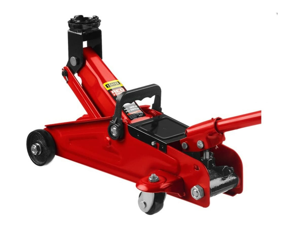 Домкрат гидравлический подкатной 2т высота подъема 125-320мм в кейсе STAYER R-22 RED FORCE