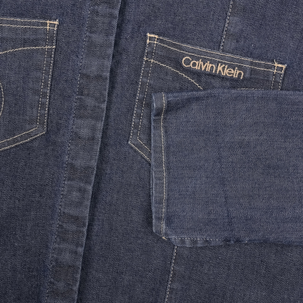 Винтажная женская джинсовая рубашка Calvin Klein, M slim