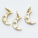 Подвеска месяц, цвет золото, размер 12*8 мм, цена за 1 шт