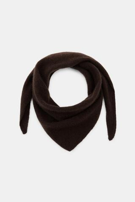 ZARA БАНДАНА ИЗ СМЕСОВОЙ ШЕРСТИ, КОРИЧНЕВЫЙ