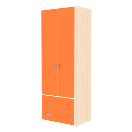Шкаф 2-х створчатый КарИВи Милана  Дуб Молочный Оранжевый