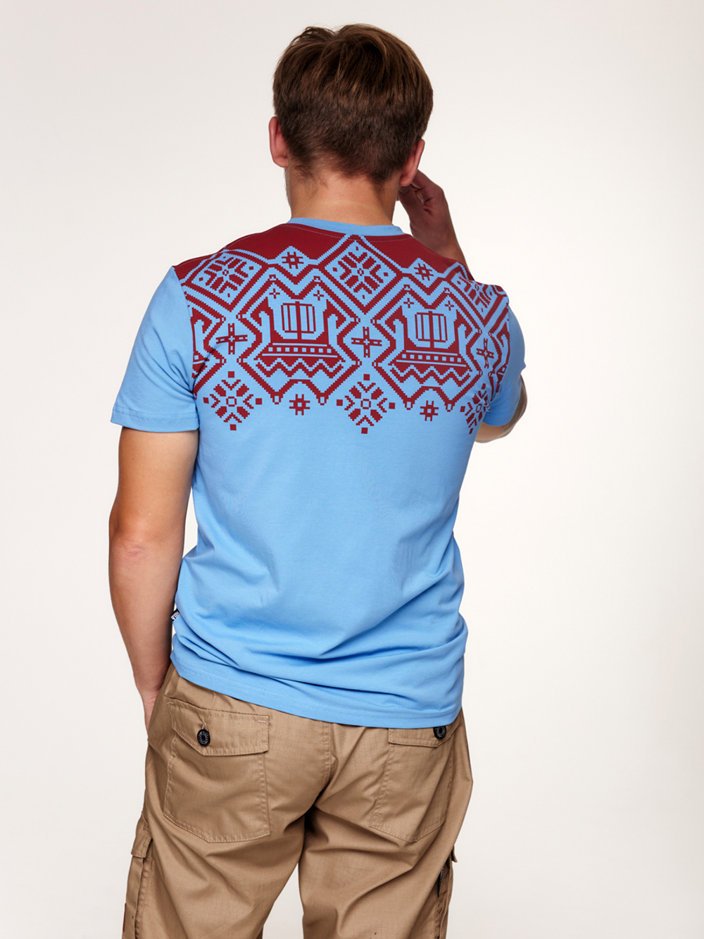 Футболка Варгградъ мужская голубая «Вдоль по морю»