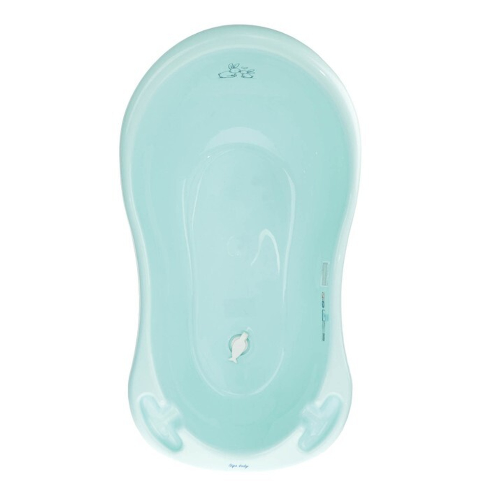 Ванна детская "Кролики" со сливом 86см (green-мятный)