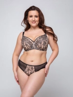 Бюстгальтер БельеСфера Кира мягкая чаша (черно-бежевый)