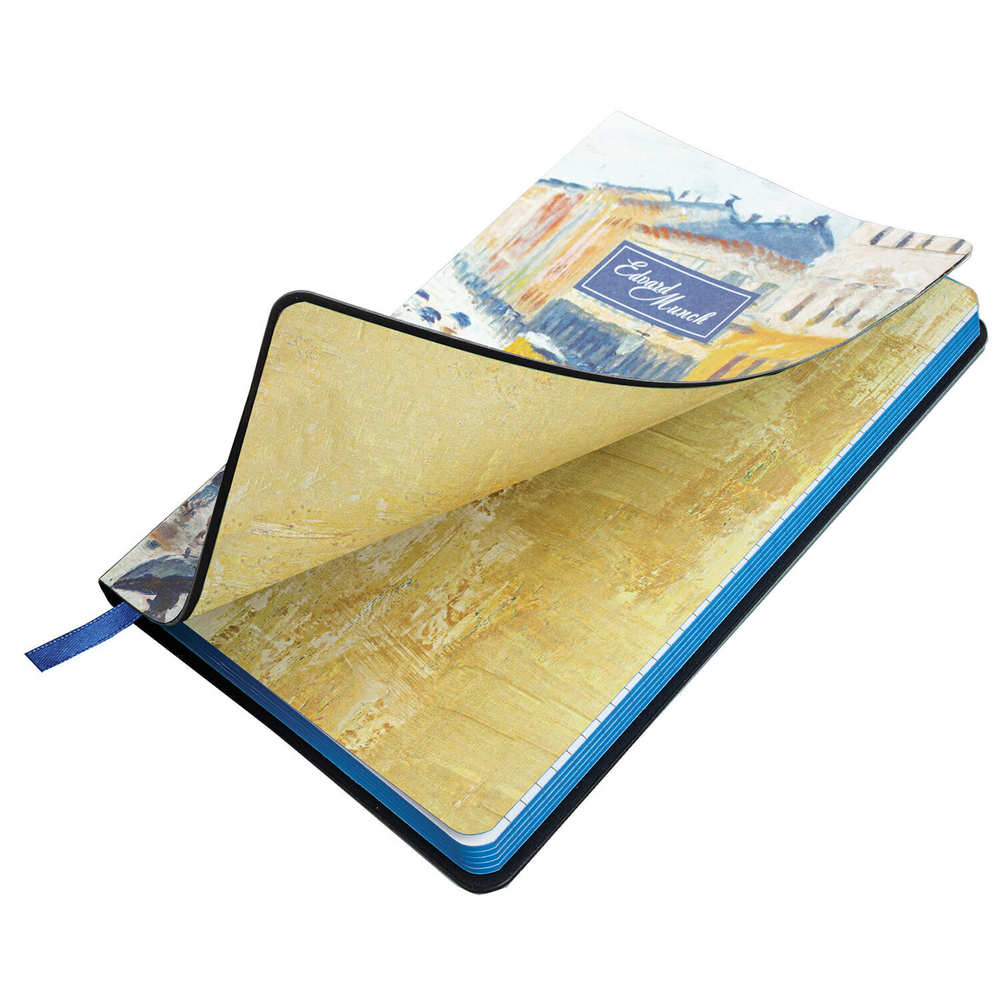 Блокнот А5 (143x210 мм) BRAUBERG VISTA "Edvard Munch" под кожу гибкий 80 л. (2 штуки в упаковке)
