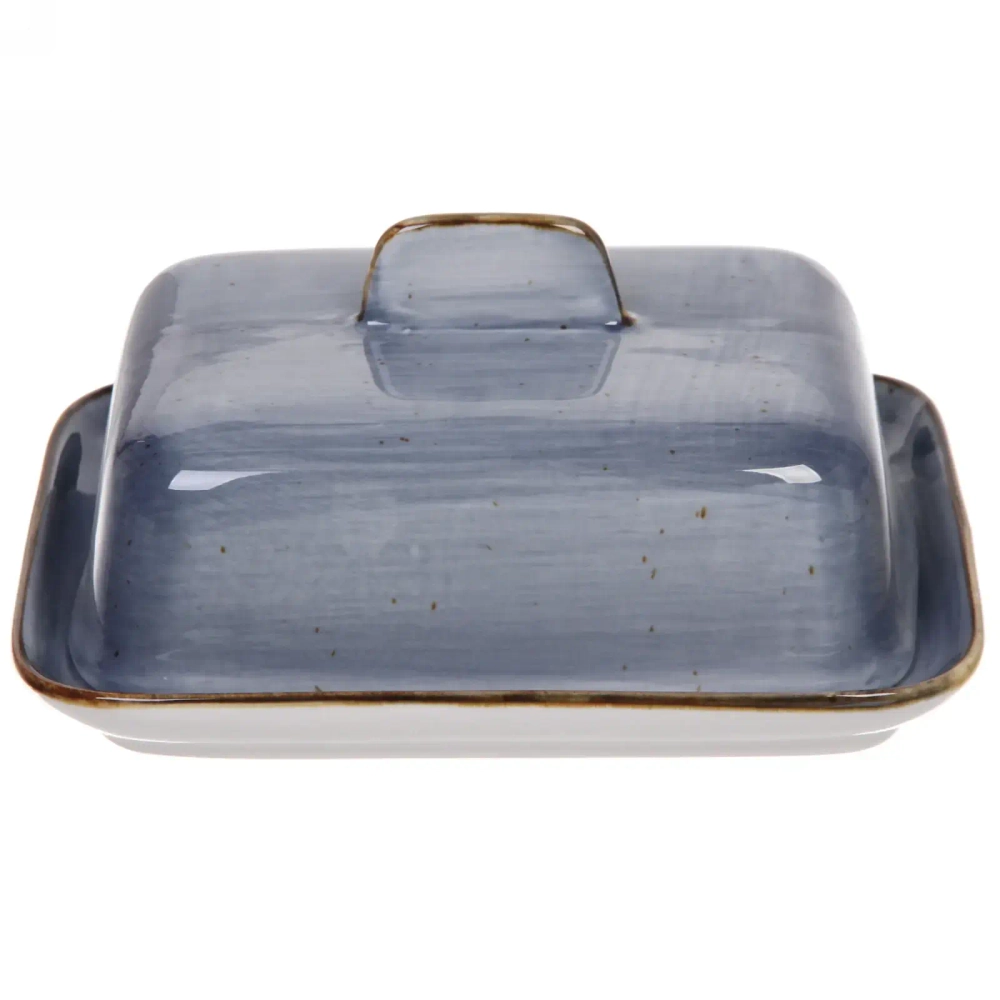 Масленка керамическая «Corsica blue» 16,5*13*7,8см