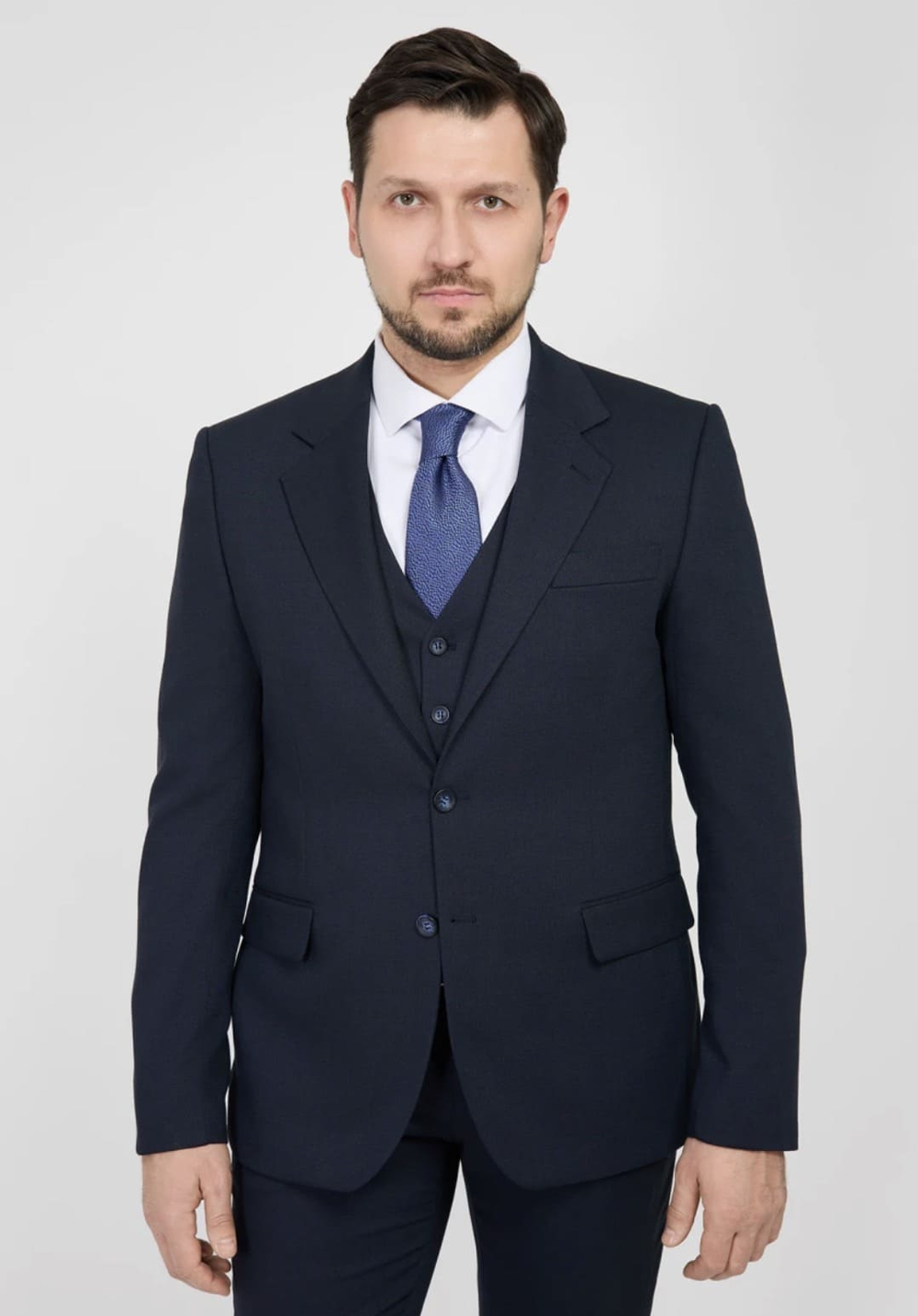 Мужской классический костюм (синий) В94
