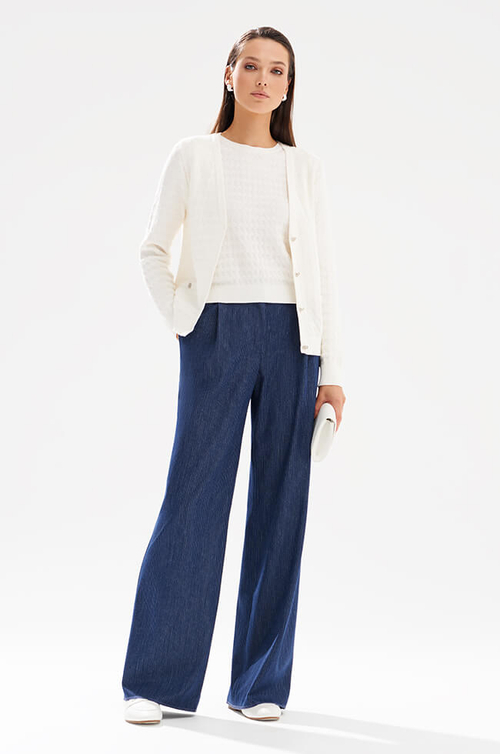 31259 Брюки женские (синий в полоску)