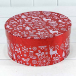 Коробка 25.5 х 11.5 см Набор 3 шт "Новогодняя" (Красный)