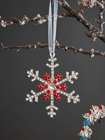 Набор из 4 украшений, 10 см, бусины