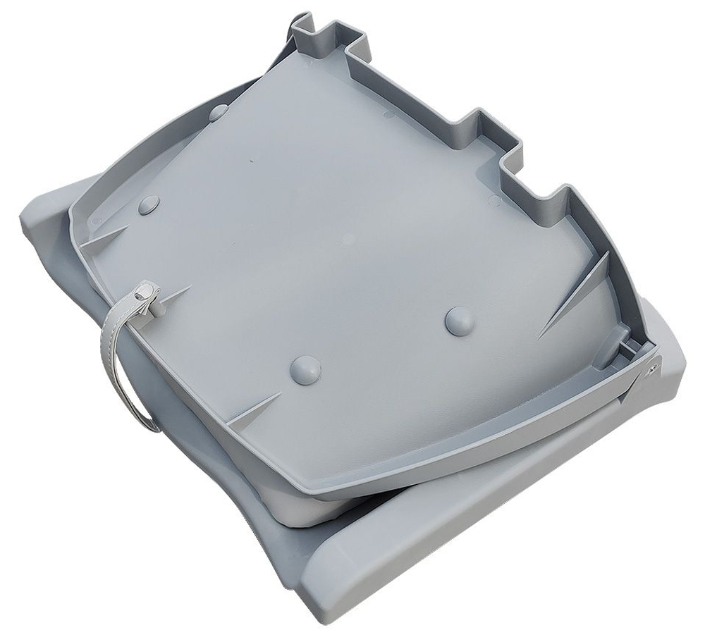 Сиденье с виниловыми подушками, серое