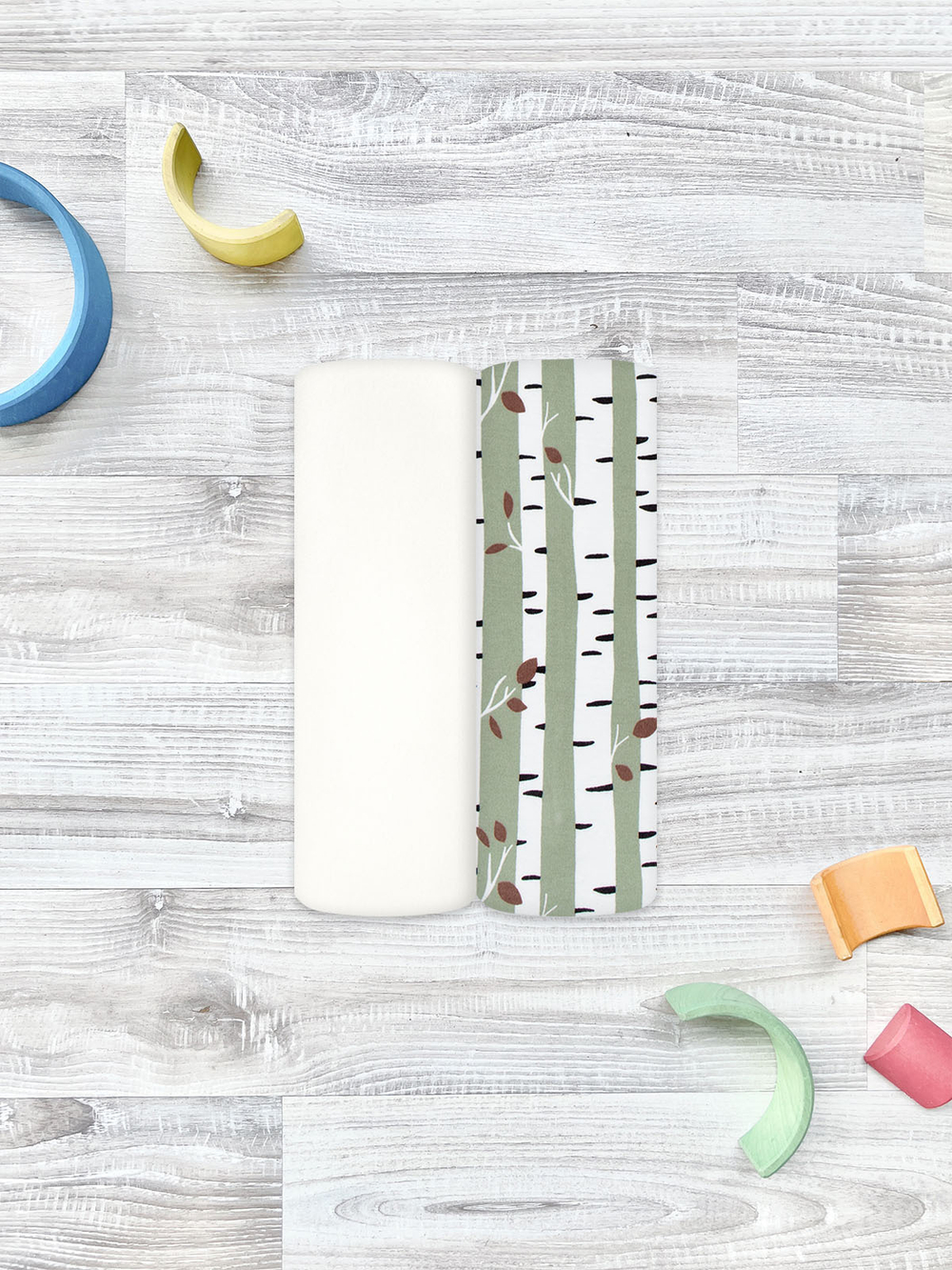 Сет из 2х пелёнок Mjölk Birch Trees/Ecru