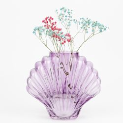 Ваза для цветов Seashell, 18,5 см, лиловая