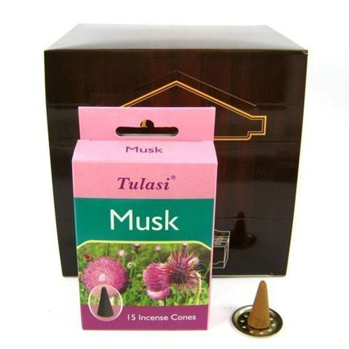 Tulasi Musk Благовоние-конус Муск 15 шт