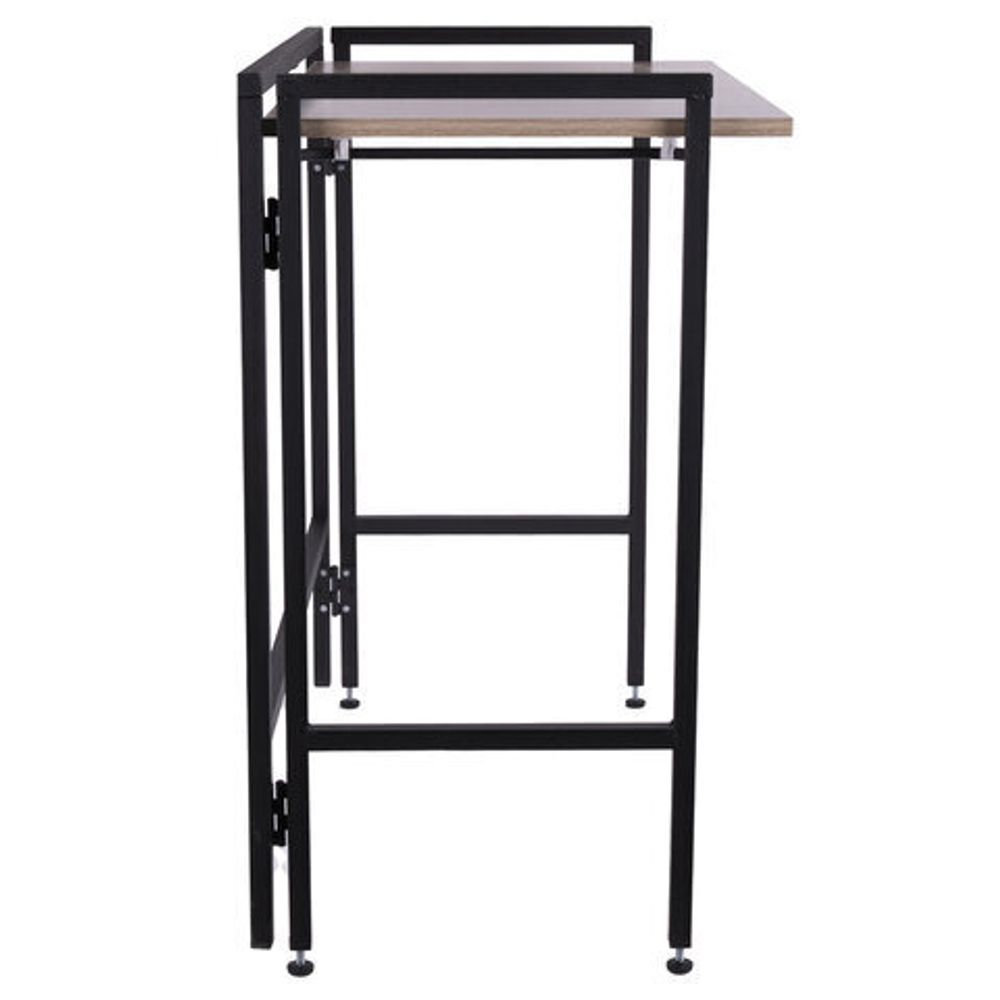 Стол BRABIX "Smart CD-010", 1000х505х795 мм, ЛОФТ, складной, металл/ЛДСП дуб, каркас черный, 641876