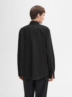 Massimo Dutti Рубашка из 100% хлопка в тонкую полоску, зеленый