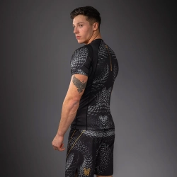 Рашгард Venum Matupa Short Sleeve black/grey/gold