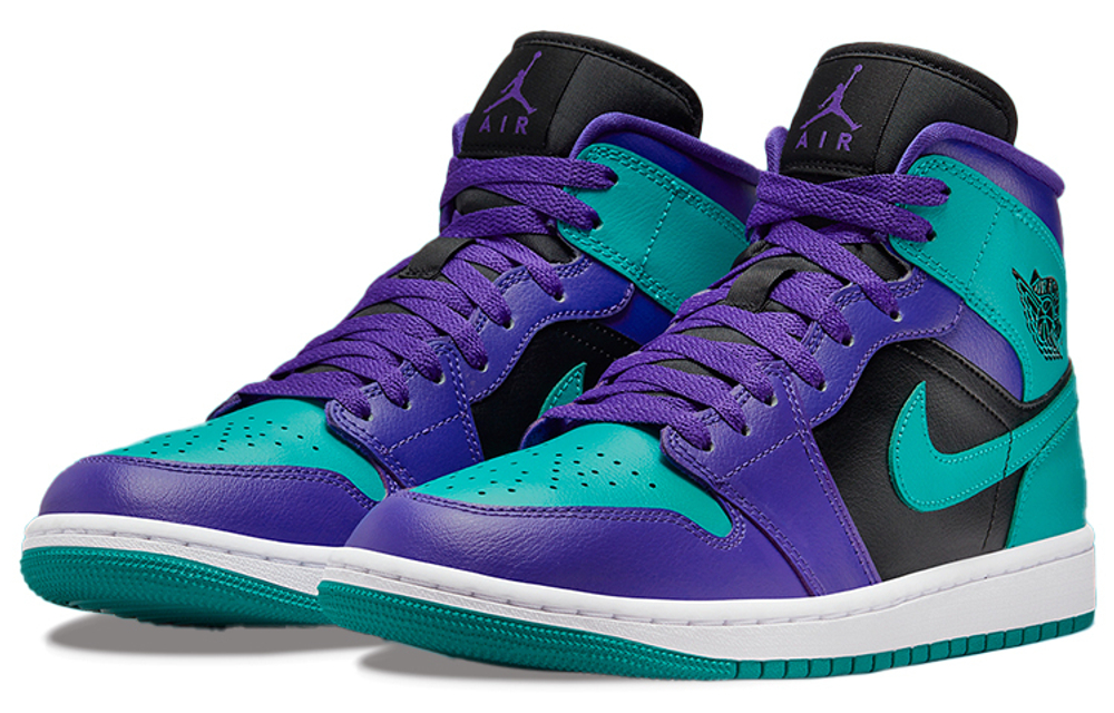 Кроссовки Jordan Air Jordan 1 Mid Black Grape (Женская размерная сетка)