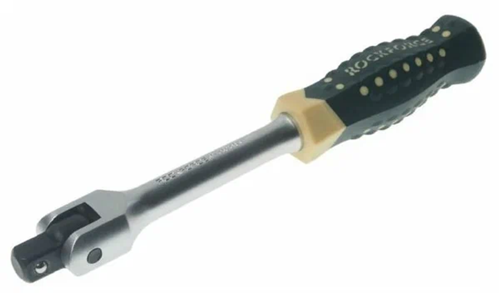 Вороток RF-8013200 шарнирный с противоскользящей пластиковой рукояткой 200мм, 3/8" ROCKFORCE