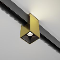 Трековый однофазный магнитный светодиодный светильник Maytoni Exility Alfa TR121-4-7W-DS-BS