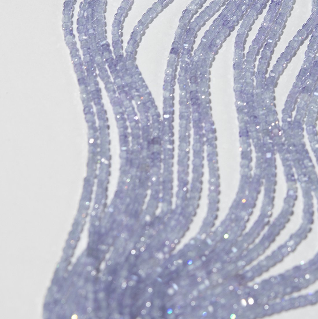 Фианиты, оттенок "Незабудка", 2,3мм, кубик, микроогранка