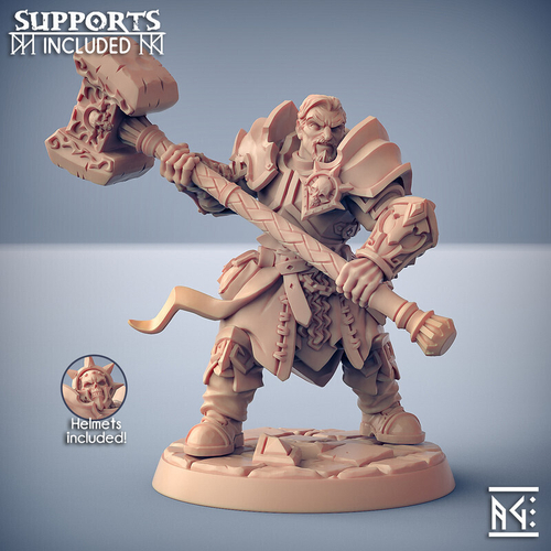 Человек Клерик Жрец Рыцарь Паладин миниатюра для dnd, днд, pathfinder, фентези, Настольная игра, НРИ, Варгейм, РПГ