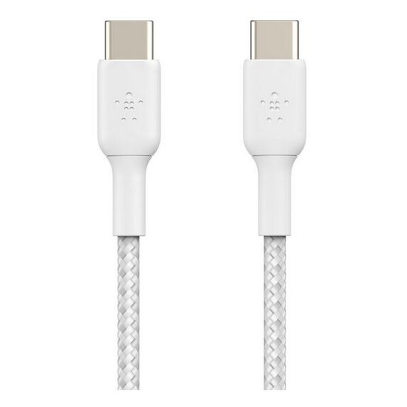Кабель Belkin BoostCharge Braided USB-C - USB-C 1 м (CAB004bt1MWH) White