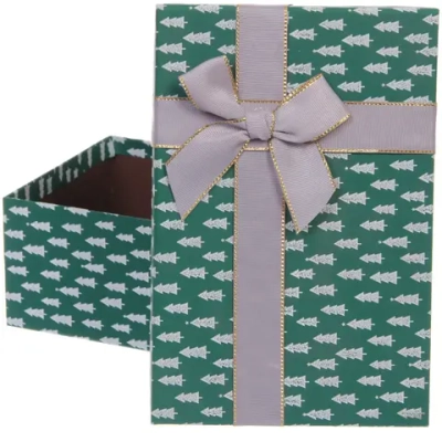 Коробка подарочная «Зимняя радость» 21*14*8 см, Зеленый