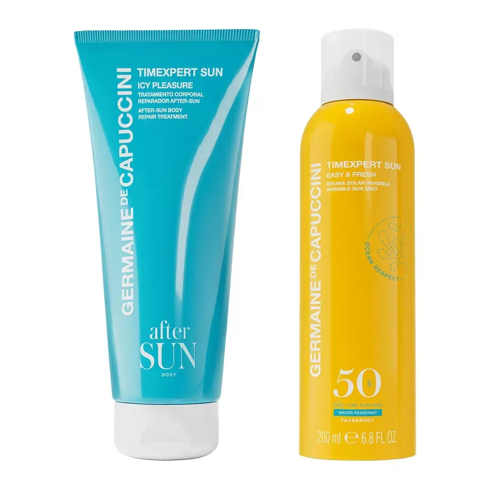 GERMAINE DE CAPUCCINI Live The Sun Set Timexpert Sun Invisible Sun Mist SPF50 200ml & After-Sun Body