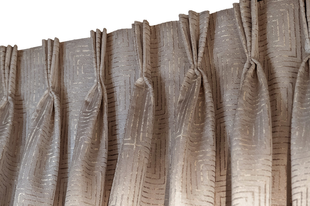 Ткань Портьера Глянец (Gloss) беж 275x260 Бежевый Garda Decor