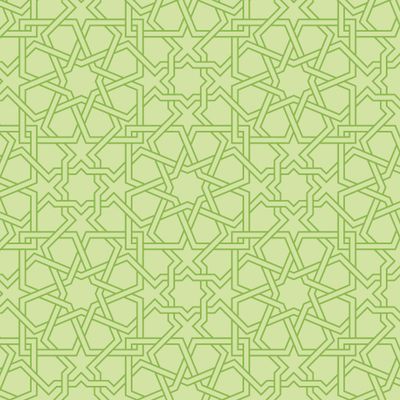 Исламский геометрический зеленый орнамент