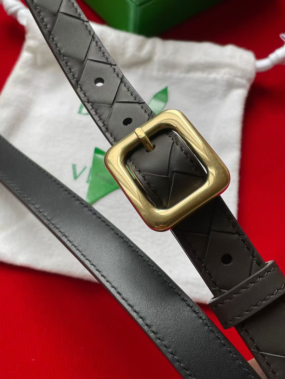 Ремень с крупным клетчатым плетением