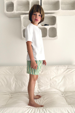 ZARA ПИЖАМА В ПОЛОСКУ С ПРИНТОМ, ЭКРЮ