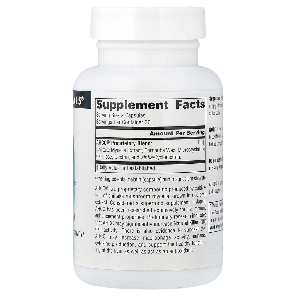 Source Naturals, AHCC®, 60 капсул (0,5 г в 1 капсуле)