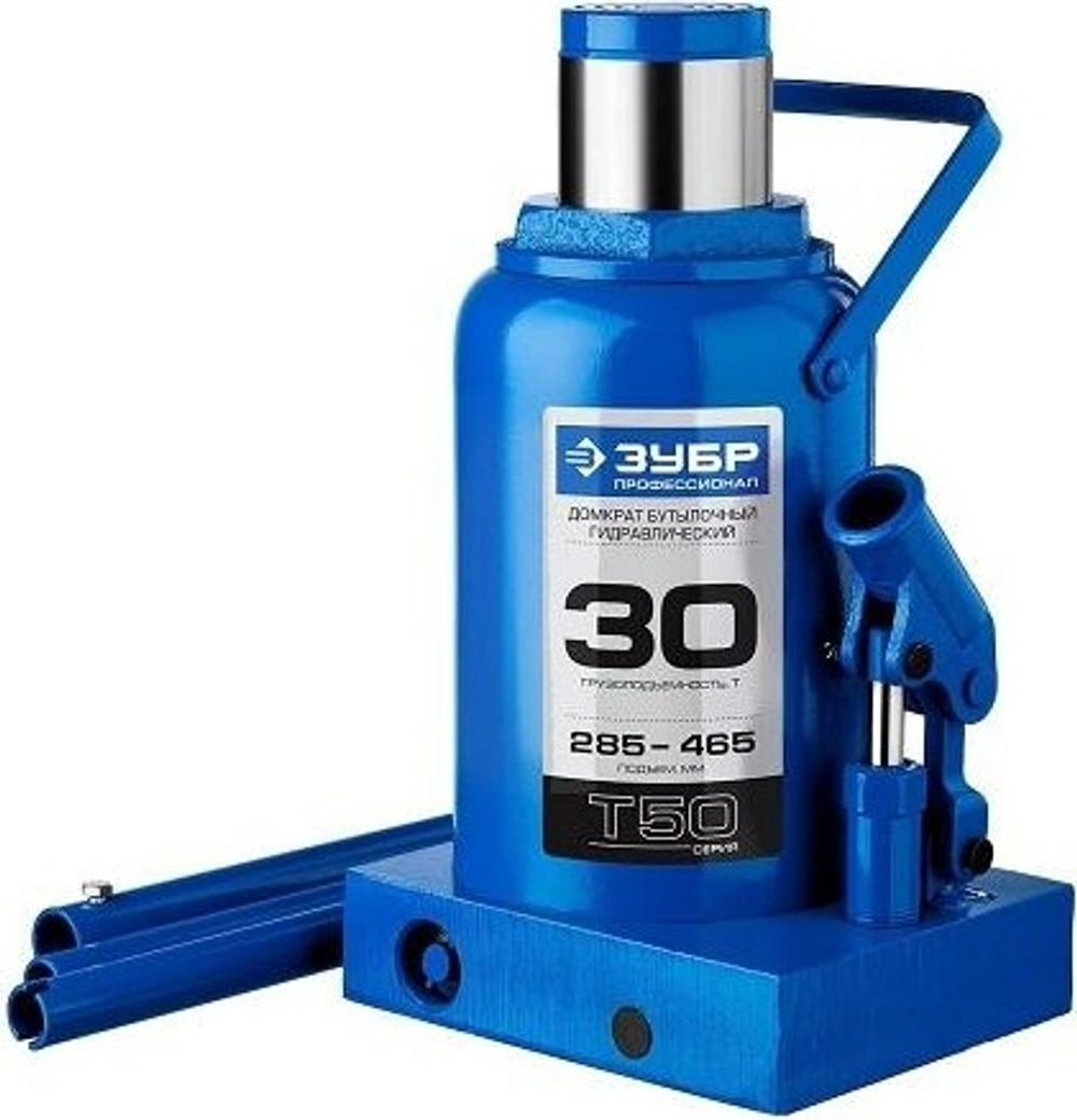 Домкрат бутылочный ЗУБР "ПРОФИ" 43060-30 (30 т - 285/465 мм) 43060-30_z01