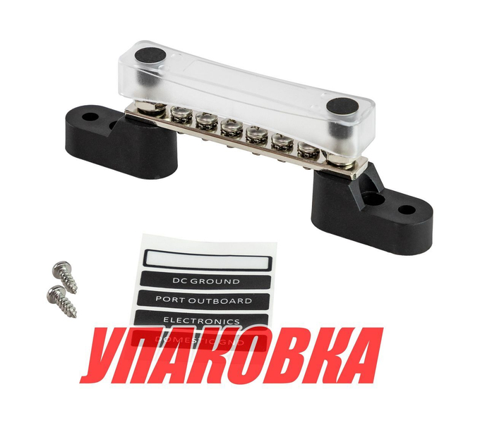 Колодка распределительная электромонтажная с защитной крышкой, 6 контактов (упаковка из 5 шт.)